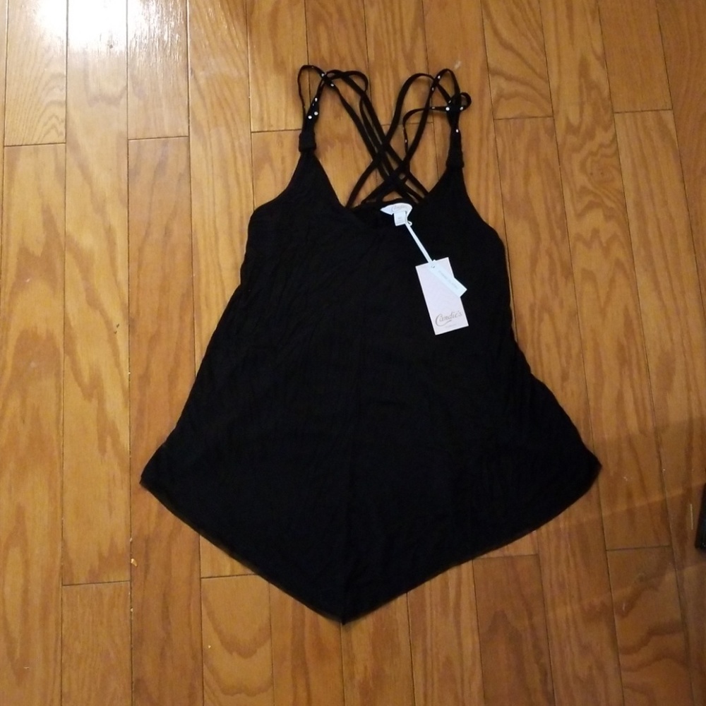 Black studded tank top